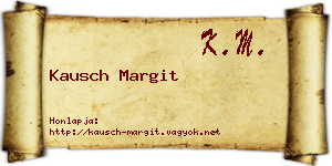 Kausch Margit névjegykártya